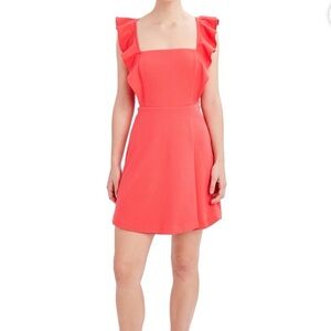 BCBG Paris Coral Flutter Sleeve Dress – Size Large